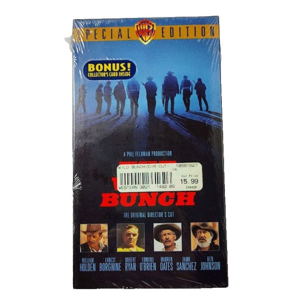 The Wild Bunch VHS 1969 Movie R William Holden Ernest Borgnine NEW Sealed Tag